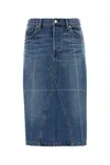 Alexander Wang Denim Midi Skirt In Blue