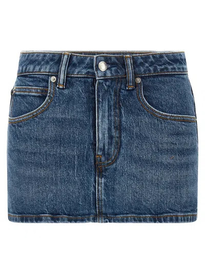 Alexander Wang Denim Skort Bermuda And Short In Blue