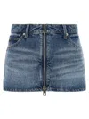 Alexander Wang Zip Front Mini Skort In Blue