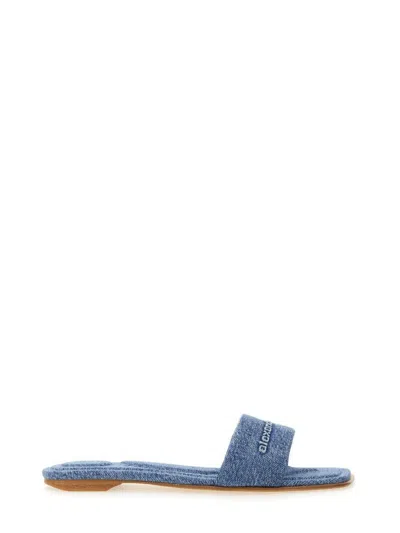 Alexander Wang Denim "vy" Slipper In Blue