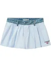 Alexander Wang Pinstripe Boxer-style Mini Shorts