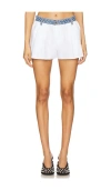 Alexander Wang Denim Waistband Short In White
