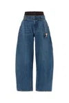 Alexander Wang Jeans Dalla Gamba Ampia In Denim Donna In Blue