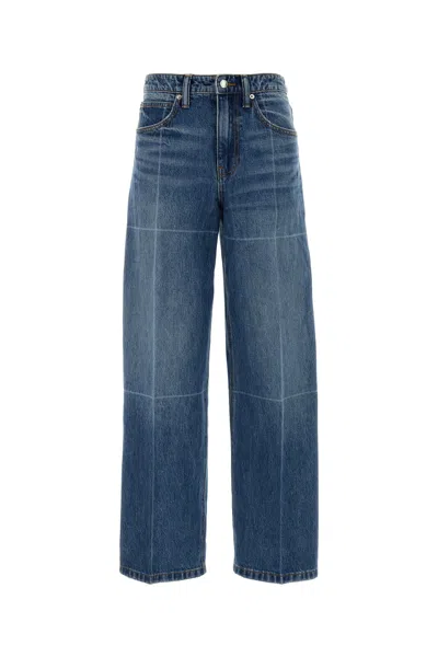 Alexander Wang Denim Wide-leg Jeans In Blue