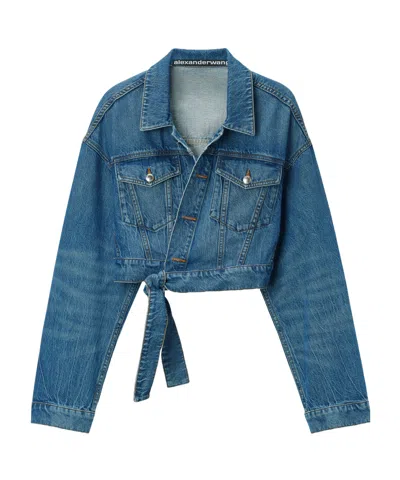 Alexander Wang Denim Jacket In Blue