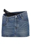 Alexander Wang Dip Side Lace Undie Mini Skirt In Multi