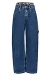 Alexander Wang Logo Elastic Prestyle Rounded Jeans