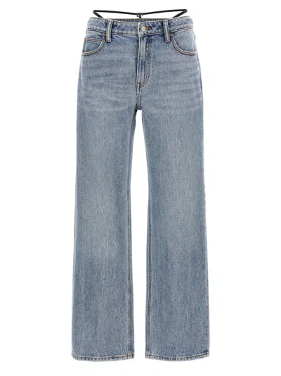 ALEXANDER WANG DENIM X ALEXANDER WANG PRESTYLE DIAMANTE CHARM' JEANS