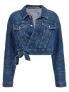 Alexander Wang Wrapped Trucker Casual Jackets And Parka Blue