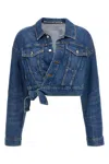 Alexander Wang Wrapped Trucker Casual Jackets And Parka Blue