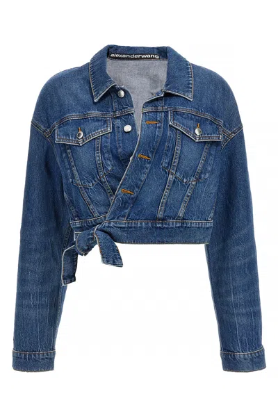 ALEXANDER WANG DENIM X ALEXANDER WANG 'WRAPPED TRUCKER' JACKET