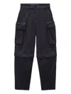 Alexander Wang Detachable-panel Cargo Trousers In Black
