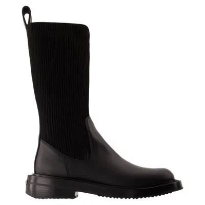ALEXANDER WANG DETROIT SOCK BOOTS - ALEXANDER WANG - LEATHER - BLACK