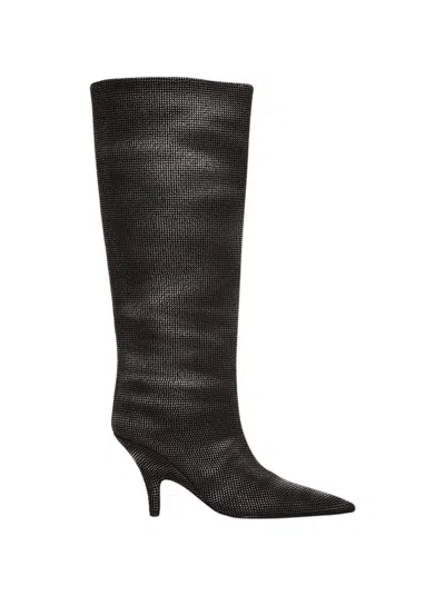 Alexander Wang Diablo Tall Boot Crystal Hotfix In Black