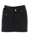 Alexander Wang Trendy Mini Denim Skirt In Washedblack