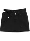Alexander Wang Trendy Mini Denim Skirt In Black