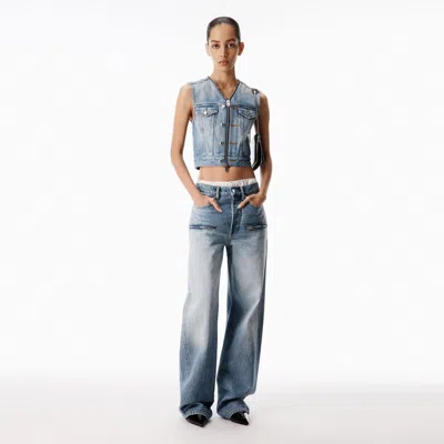 Alexander Wang Dipped V Trucker Vest