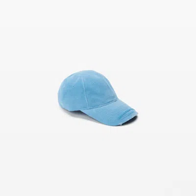 Alexander Wang Distressed Baseball Cap In Blue