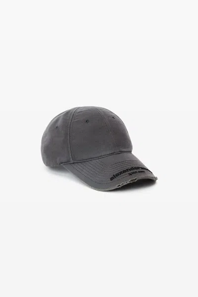 Alexander Wang Distressed Baseball Cap Washed Asphalt