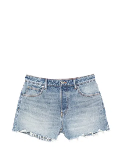 Alexander Wang Distressed-effect Shorts In Blue