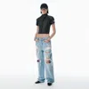 Alexander Wang Distressed Ez Mid-rise Jeans With Hardware