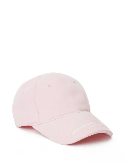 Alexander Wang Distressed Logo Baseball Cap In Rosa