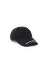 Alexander Wang Distressed Logo Baseball Cap In Washed Black