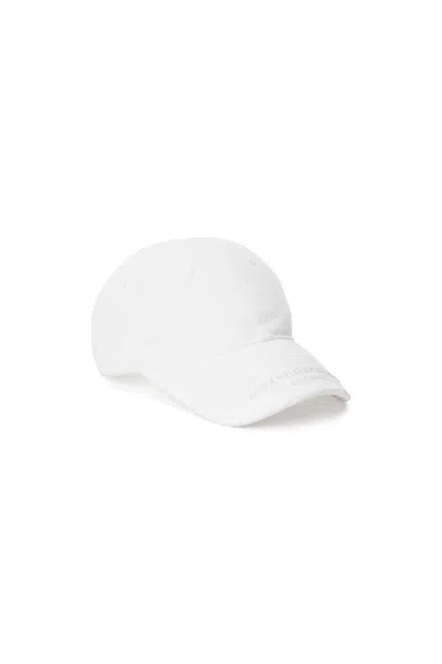 Alexander Wang Distressed Logo Baseball Cap In White