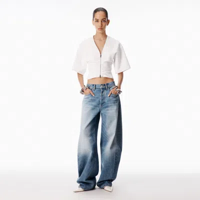 Alexander Wang Distressed Logo Blow Up Jean