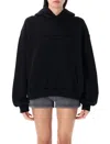 Alexander Wang Black Distressed Logo Hoodie