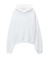 Alexander Wang Logo Hoodie In Essential Terry In White