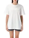 Alexander Wang Distressed Logo Short Sleeve Tee In White