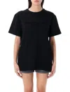 Alexander Wang Black Logo Crewneck T-shirt In Multi