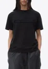 Alexander Wang Washed Jersey Oversized Unisex T-shirt Wth Logo Patch Clothing In Black
