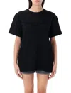 Alexander Wang Black Logo Crewneck T-shirt In Black