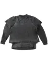 Alexander Wang Distressed Sweater In Black