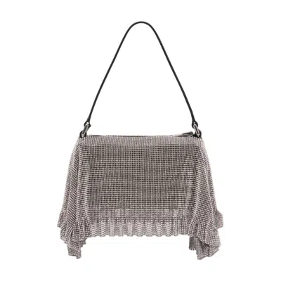 Alexander Wang Divina Clutch Bag  Mesh Silver In Metallic