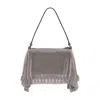 Alexander Wang Divina Crystal Mesh Pochette Top Handle Bag In Gray