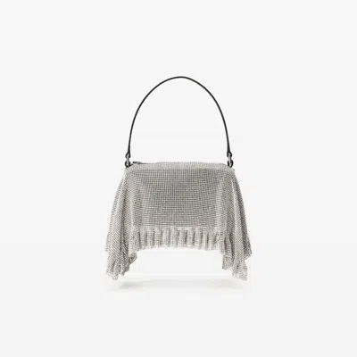 Alexander Wang Divina Pochette Crystal Mesh In White