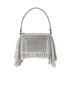 Alexander Wang Divina Crystal Mesh Pochette Top Handle Bag In Silver