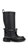 Alexander Wang Dixon Buckle Boot In Leather In Black