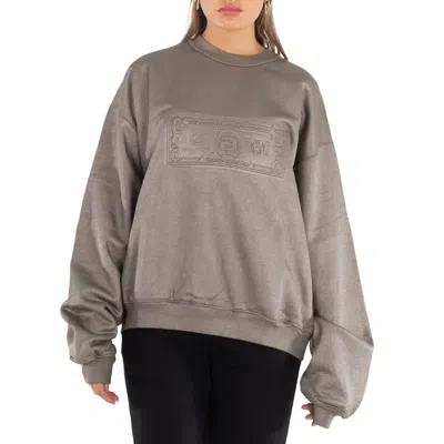 ALEXANDER WANG ALEXANDER WANG DOLLAR BILL EMBOSSED CREWNECK SWEATSHIRT