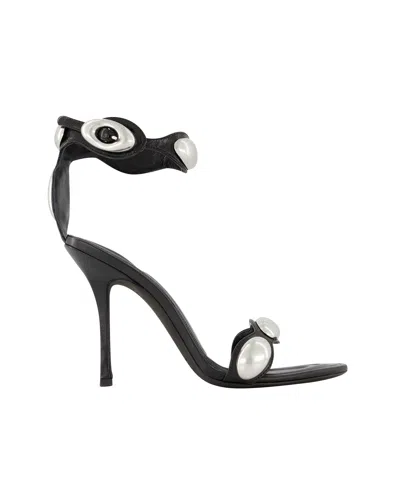 ALEXANDER WANG DOME 105 SANDALS - ALEXANDER WANG - LEATHER - BLACK