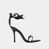 Alexander Wang Leather Sandals With Croco Print In Black