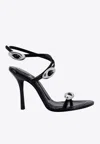 Alexander Wang Leather Sandals With Croco Print In Multi