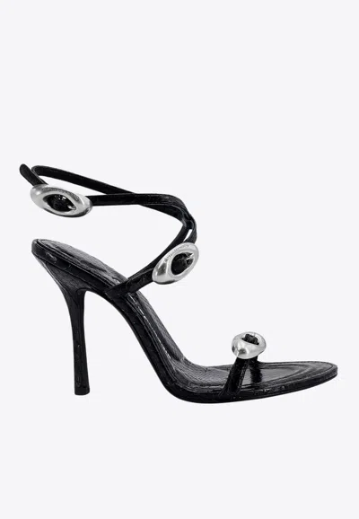 ALEXANDER WANG DOME 105 STRAPPY LEATHER SANDALS