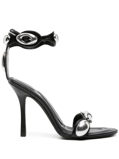 ALEXANDER WANG DOME 105MM LEATHER SANDALS