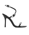 Alexander Wang Leather Sandals With Croco Print In Black