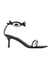 Alexander Wang Dome 65 Mid Heel Goatskin Sandal In Black
