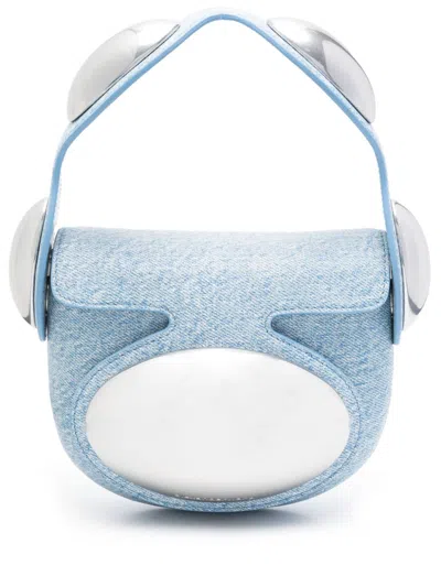 Alexander Wang Dome Leather Mini Bag In Blue